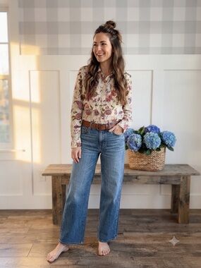 GAP Cotton Wester Button-Up Blouse 10